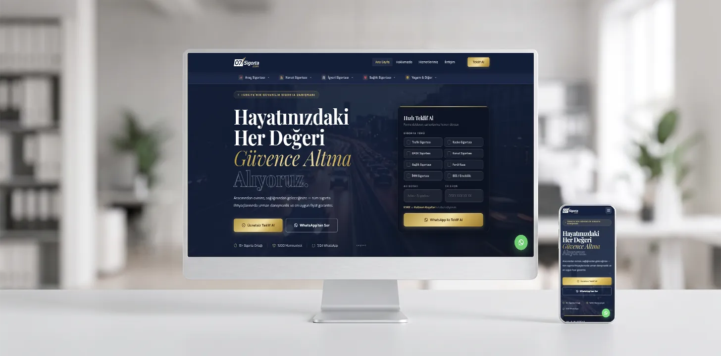 07 Sigorta web tasarım projesi