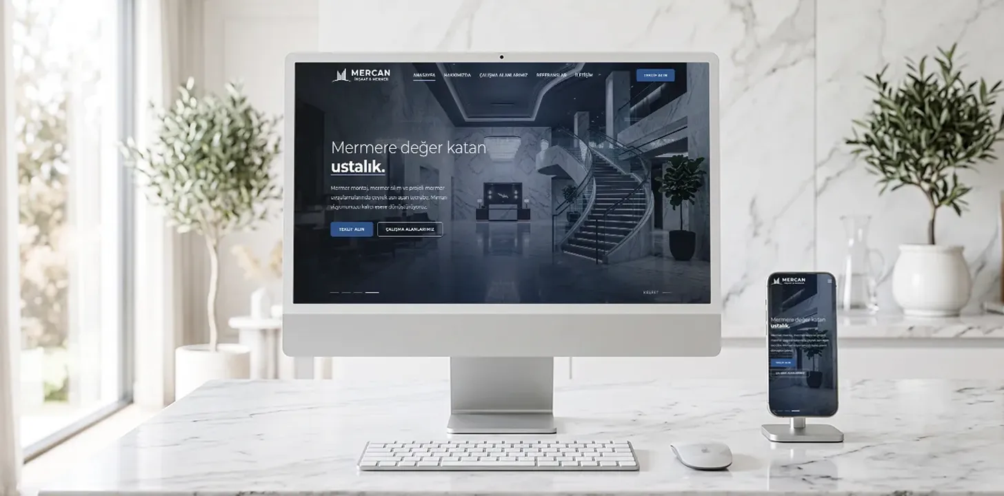 Mercan İnşaat & Mermer web tasarım projesi